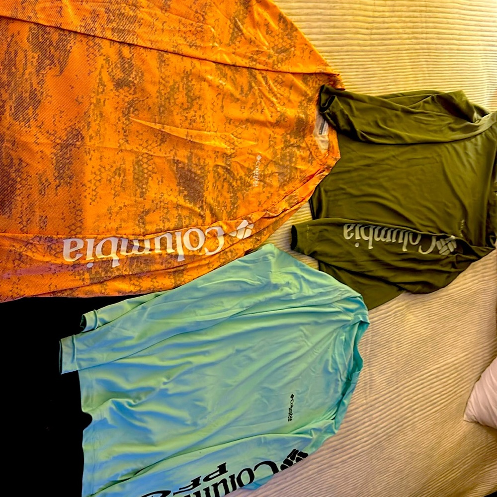 3 Columbia Sportswear PFG shirts from 2023 summer collection .
